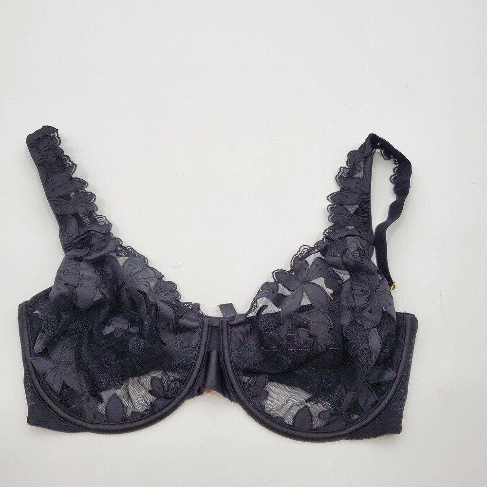 Victoria Secret SZ 34DDD Very Sexy Unlined Demi Underwire Sheer Floral